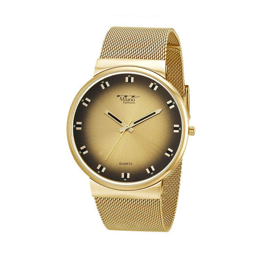 Milano Expressions Gold Mesh Strap Watch