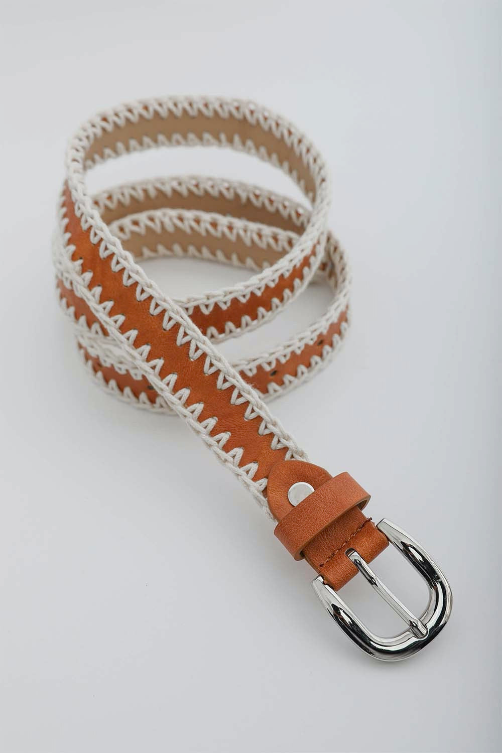 Crochet Vegan Leather Belt