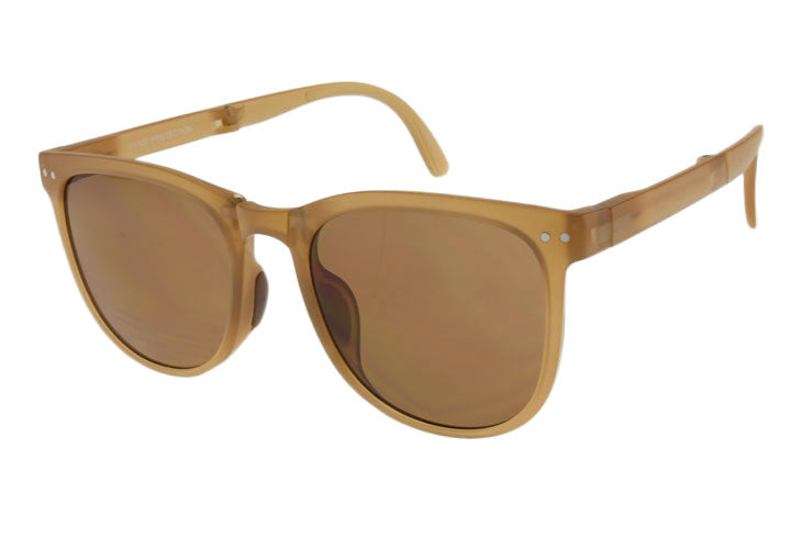 MQ Milan Folding Sunglasses with Carrying Case in Tan