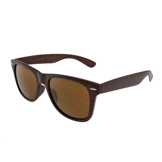 MQ Lafayette Sunglasses in Faux Redwood / Brown