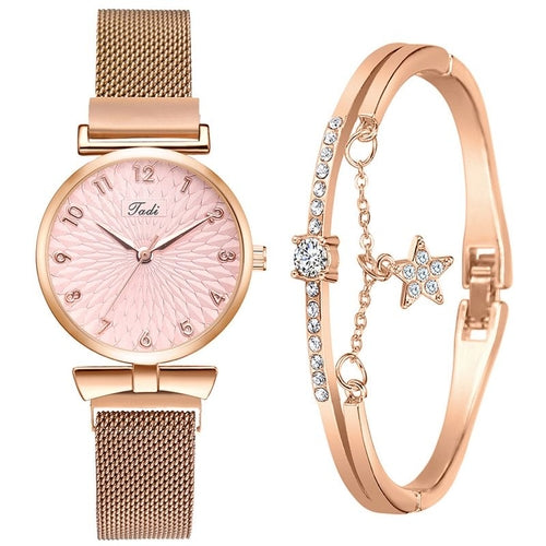 Fashion Women Bracelet Quartz Watches For Women Magnetic Watch Ladies